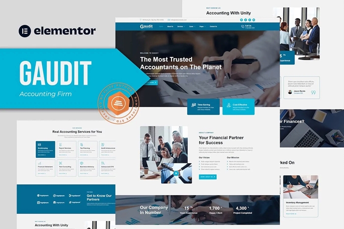 Gaudit – Accounting Firm Elementor Template Kit 1.0.0