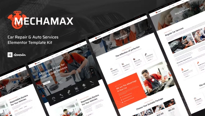Mechamax – Car Repair & Auto Services Elementor Template Kit 1.0.0