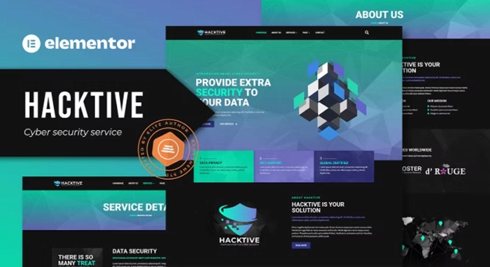 Hacktive – Cyber Security Service Elementor Template Kit 1.0.0