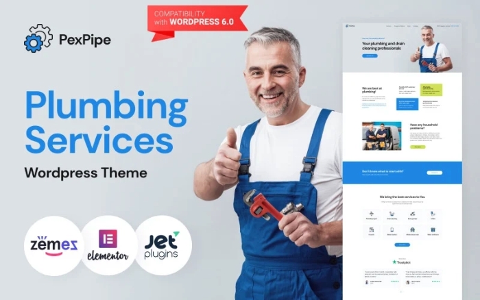 PexPipe - Plumbing Services WordPress Theme 1.0.1