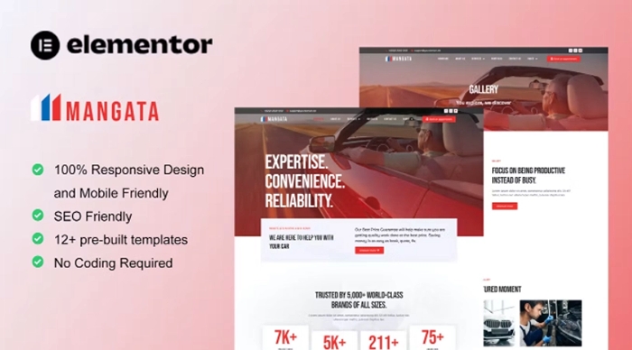 Mangata – Car Painting & Repair Elementor Template Kit 1.0.0