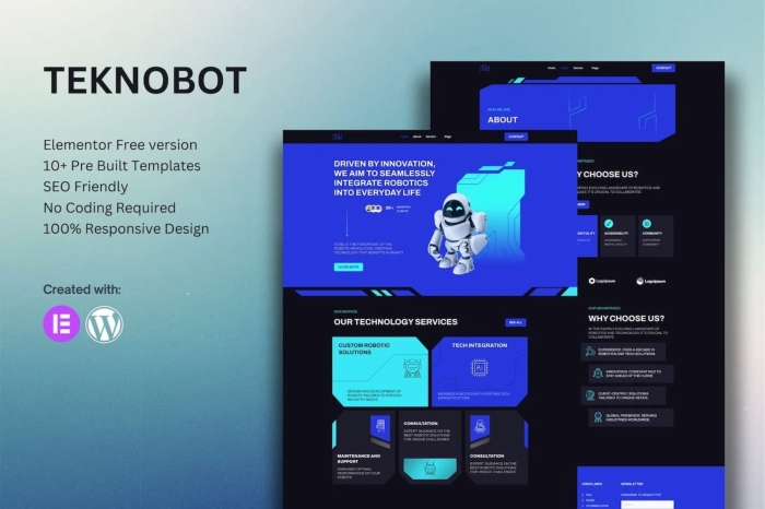 Teknobot – AI & Robotics Elementor Template Kit 1.0.0