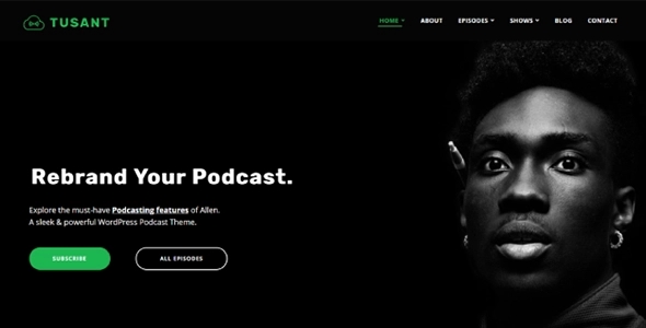 Tusant Podcasting WordPress Theme 1.3.4