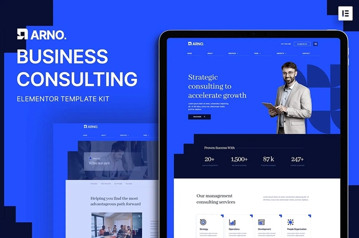 Arno – Business Consulting Elementor Template Kit 1.0.0