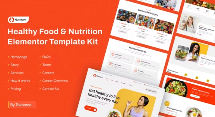 Nutritum – Healthy Food & Nutrition Elementor Template Kit 1.0.0