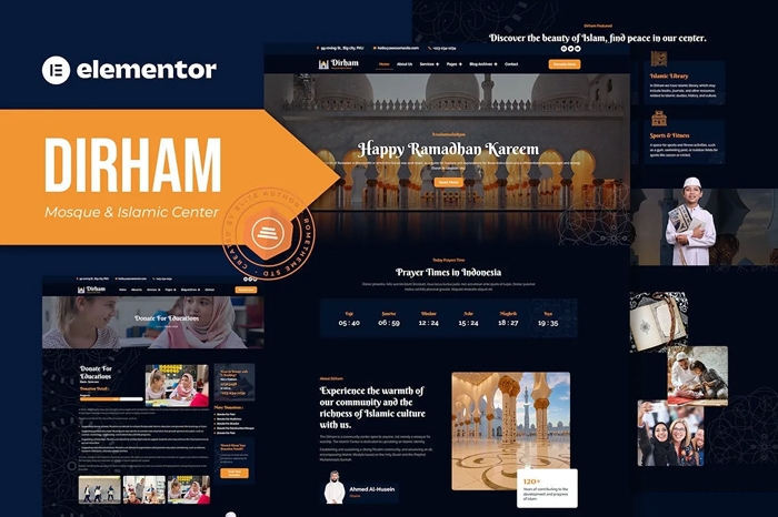 Dirham - Mosque & Islamic Center Elementor Pro Template Kit 1.0.0
