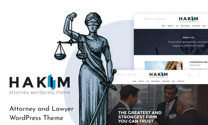 Hakim - Attorney and Lawyer WordPress Theme 1.3