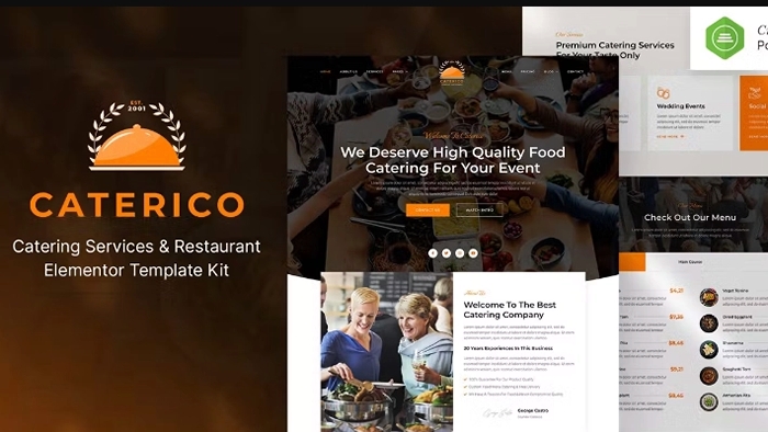 Caterico β Catering Services & Restaurant Elementor Template Kit 1.0.0