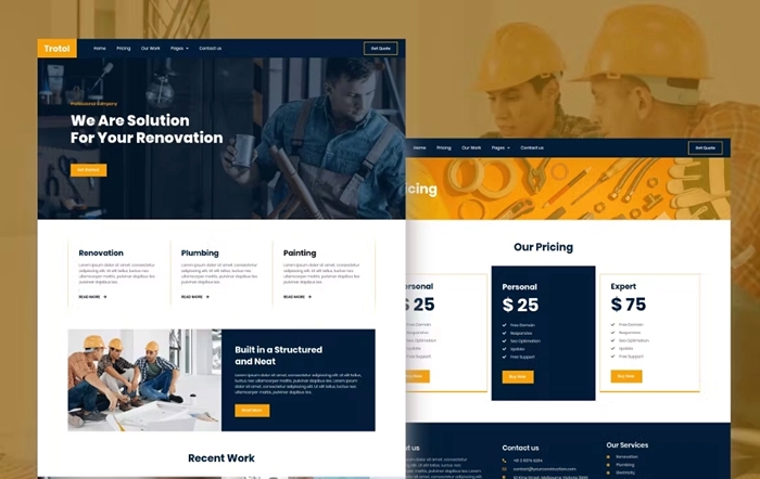 Trotol – Renovation Elementor Template Kit 1.0.0