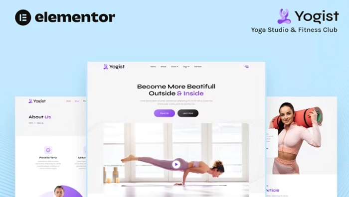 Yogist - Yoga Studio & Fitness Club Elementor Template Kit 1.0.0