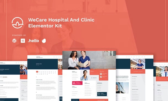 WeCare – Hospital & Clinic Elementor Template Kit 1.0.0