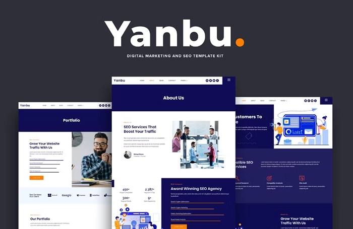 Yanbu – Digital Marketing & SEO Elementor Template Kit 1.0.0