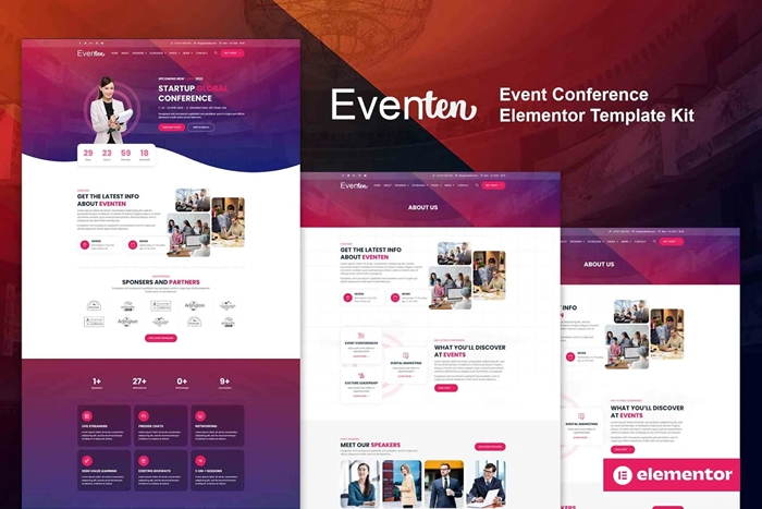 Eventen – Event Conference Elementor Pro Template Kit 1.0.0