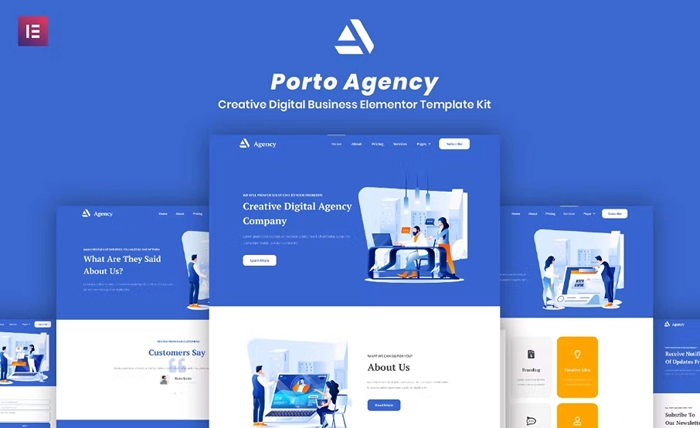 Porto Agency – Creative Digital Business Elementor Template Kit 1.0.0