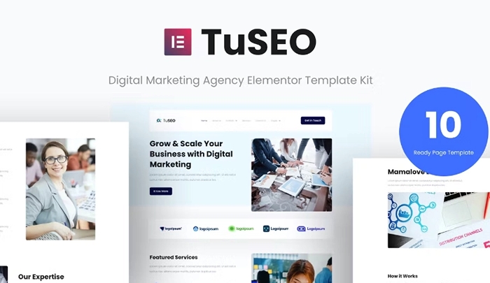 TuSEO – Digital Marketing Agency Elementor Template Kit 1.0.0