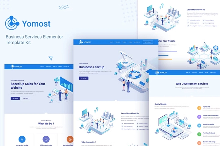 Yomost – Business Services Elementor Template Kit 1.0.0