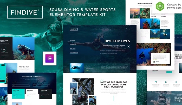 Findive – Scuba Diving & Water Sports Elementor Template Kit 1.0.0