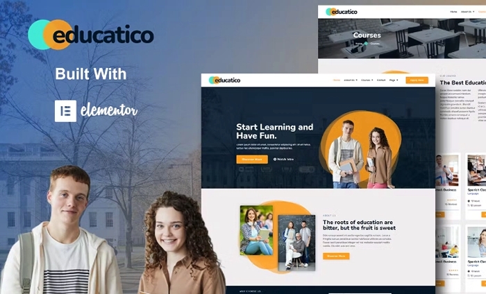 Educatico – Education School & Online Courses Elementor Template Kit 1.0.0