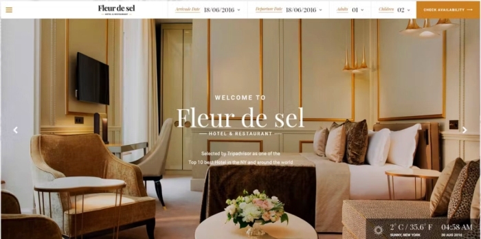 Fleurdesel – Hotel Booking WordPress Theme 2.0.5
