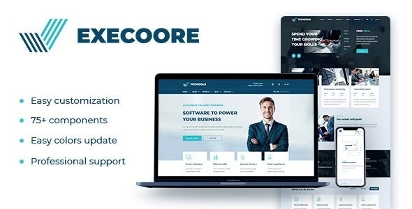 Execoore – Technology And Fintech Template 1.4.7