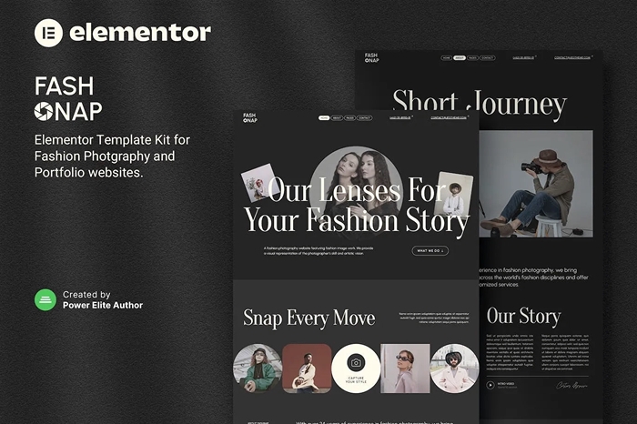 Fashnap – Fashion Photography & Portfolio Elementor Template Kit 1.0.0