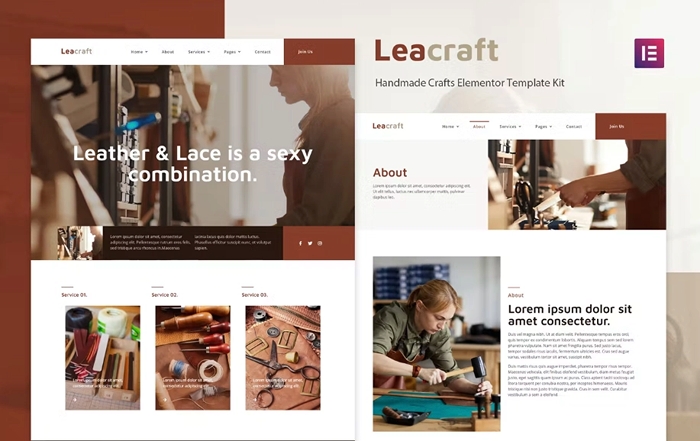 Leacraft - Handmade Crafts Elementor Template Kit 1.0.0