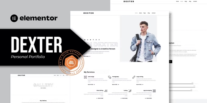 Dexter – Personal Portfolio Elementor Template Kit 1.0.0