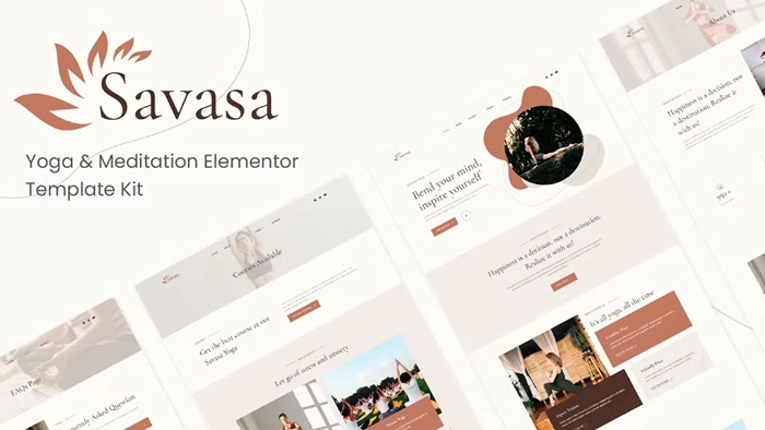 Savasa – Yoga & Meditation Elementor Template Kit 1.0.0