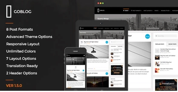 GoBlog – Responsive WordPress Blog Theme 1.6.2