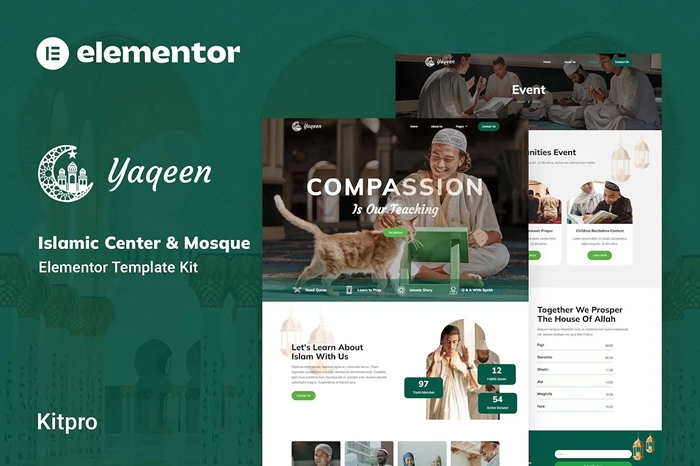 Yaqeen - Islamic Center and Mosque Elementor Template Kit 1.0.0