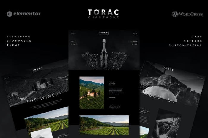 Torac – Champagne Elementor Template Kit 1.0.0