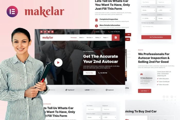 Makelar – Autocar Inspection Services Elementor Template Kit 1.0.0