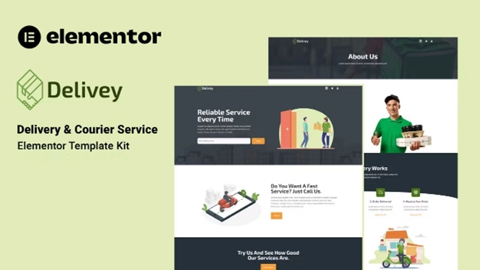 Delivey – Delivery & Courier Service Elementor Template Kit 1.0.0