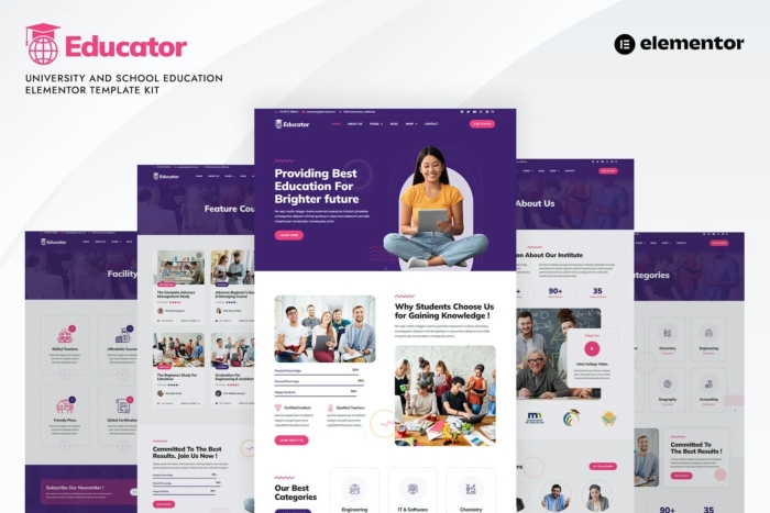 Educator – University & School Education Elementor Template Kit 1.0.0