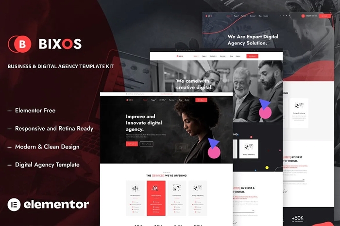 Bixos – Business & Digital Agency Template Kit 1.0.0