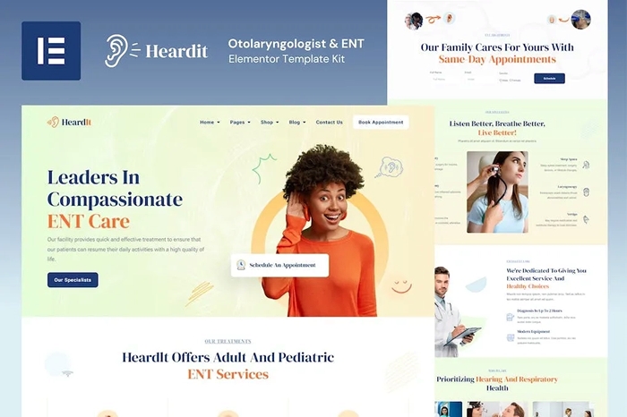 HeardIt – Otolaryngologist & ENT Elementor Template Kit 1.0.0
