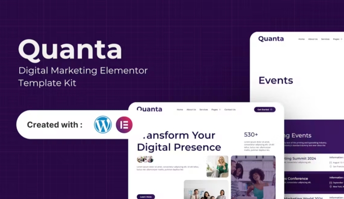 Quanta – Digital Marketing Elementor Template Kit 1.0.0