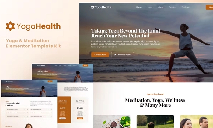 YogaHealth – Yoga & Meditation Elementor Template Kit 1.0.0