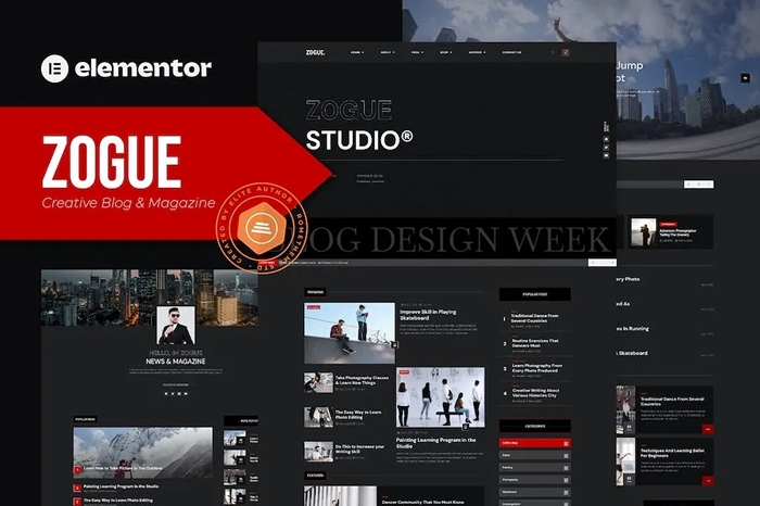 Zogue – Creative Blog & Magazine Elementor Pro Template Kit 1.0.0
