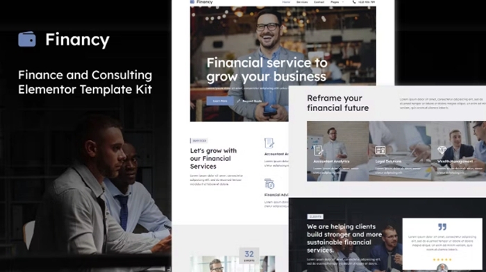 Financy – Finance & Consulting Elementor Template Kit 1.0.0