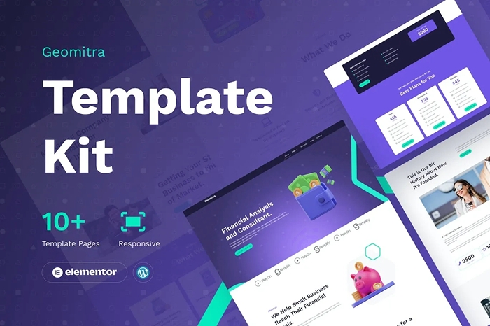 Geomitra – Creative Financial Elementor Pro Template Kit 1.0.0