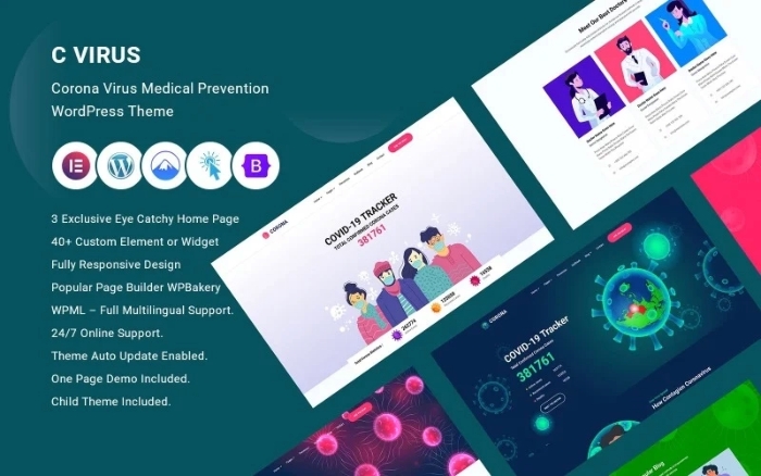 Cvirus – Corona virus Medical Prevention WP Theme 1.0.0