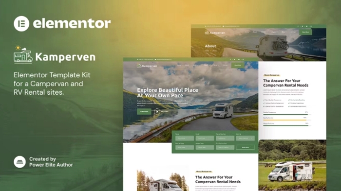 Kamperven – Campervan & RV Rental Elementor Template Kit 1.0.0
