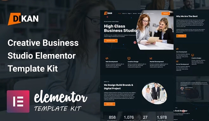 Dikan – Creative Business Studio Elementor Template Kit 1.0.0