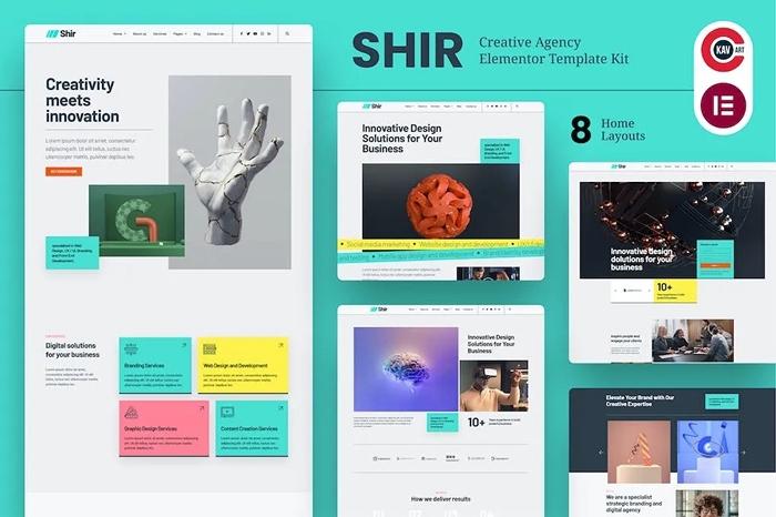 Shir – Creative Agency & Portfolio Elementor Template Kit 1.0.0