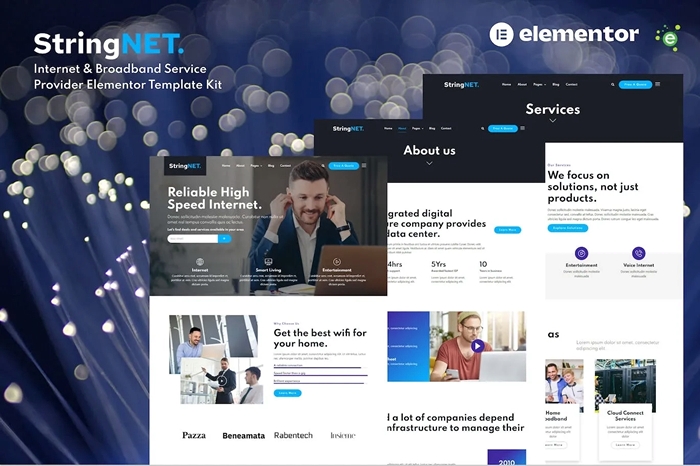 StringNET – Internet & Broadband Service Provider Elementor Template Kit 1.0.0