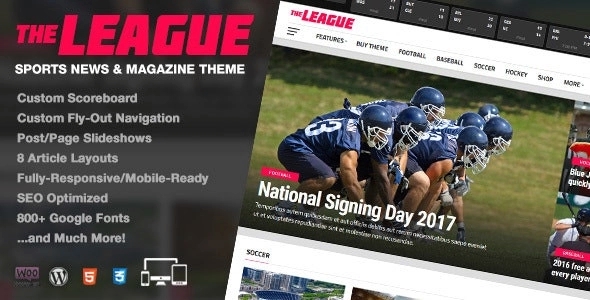 The League – Sports News & Magazine WP Theme 4.5.0