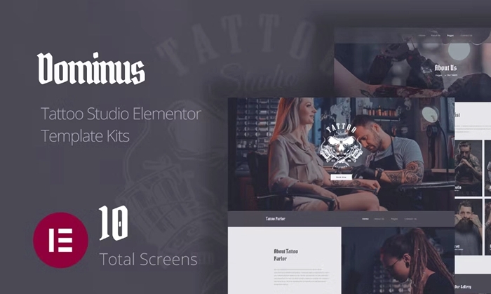 Dominus - Tattoo Studio Elementor Template Kits 1.0.0