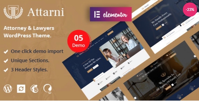 Attarni – Attorney & Lawyers WordPress Theme 1.0.8