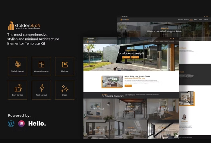 GoldenArch – Real Estate Elementor Template Kit 1.0.0